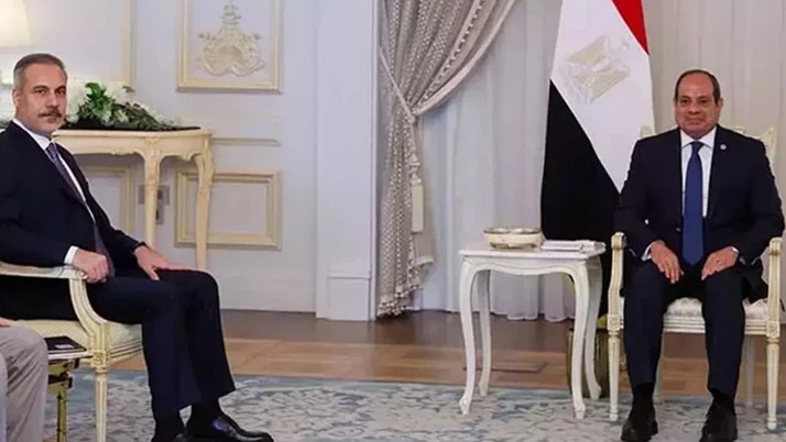 Fidan, Mısır Cumhurbaşkanı Abdülfettah es-Sisi ile görüştü