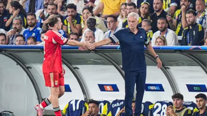 Kerem Aktürkoğlu, Jose Mourinho ile el sıkıştı