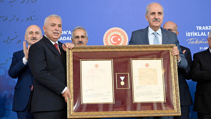 Trabzon 101 yıl sonra İstiklal Madalyası'na kavuştu