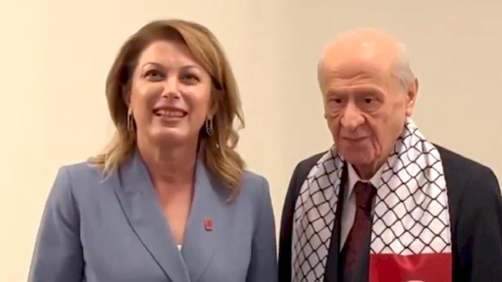 MHP'den Asu Kaya ile Bahçeli'nin sohbetinden rahatsız olan CHP'lilere tepki