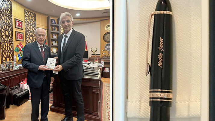 Bahçeli'den kendisini ziyaret eden Nedim Şener'e hediye