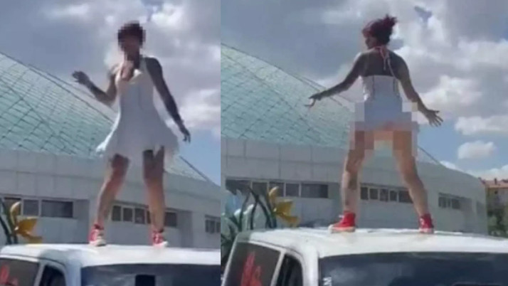 Araba üzerindeki müstehcen dansa Isparta Valiliği'nden soruşturma