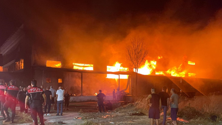İzmir’de mobilya fabrikasında korkutan yangın