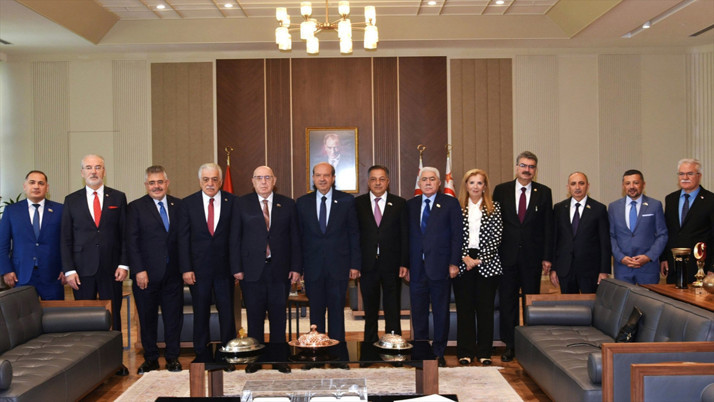 KKTC Cumhurbaşkanı Tatar, 3 ülkenin parlamentolar arası dostluk gruplarını kabul etti