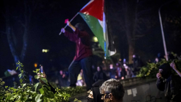 İsrail protestosuna 15 gözaltı