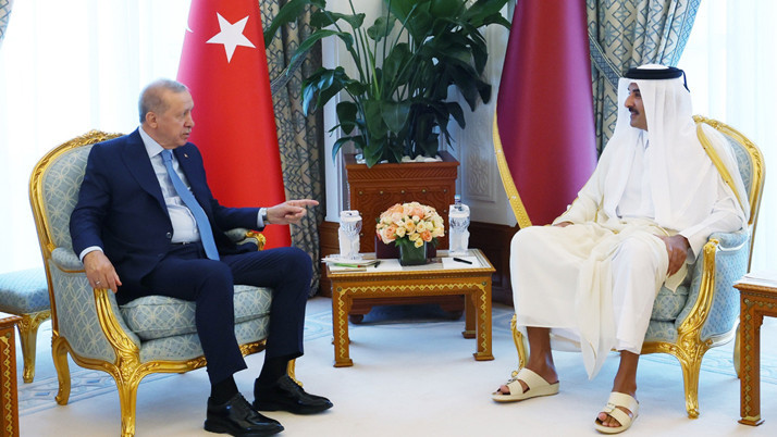 Cumhurbaşkanı Erdoğan, Katar Emiri Al Sani ile bir araya geldi