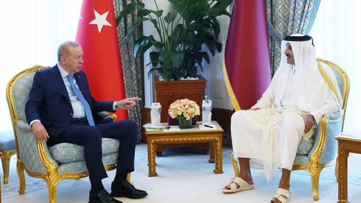 Cumhurbaşkanı Erdoğan, Katar Emiri Al Sani ile görüştü