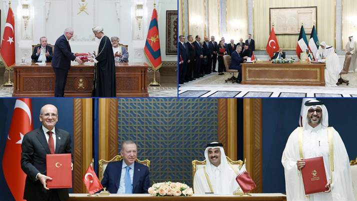 Cumhurbaşkanı Erdoğan'ın Körfez turunda 24 anlaşma, ortak açıklama ve bildiri imzalandı