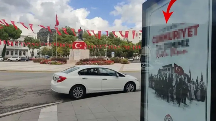 29 Ekim afişlerinde "Cumhuriyet" yanlış yazıldı, valilik anında yenisini astı