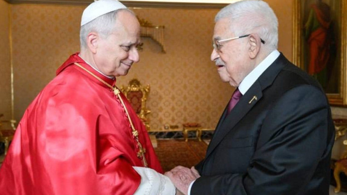 Filistin Devlet Başkanı Abbas, Vatikan'da Papa 14. Leo ile görüştü