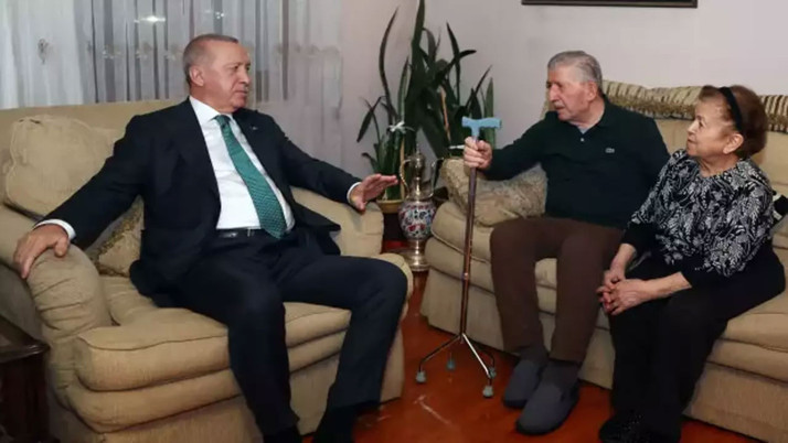 Cumhurbaşkanı Erdoğan'dan eski TBMM Başkanı Toptan'a ziyaret