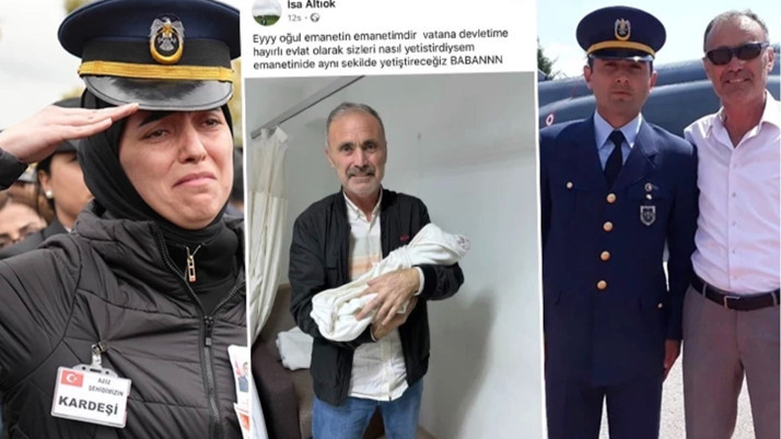 Uçak şehidi Emre Altıok'un ailesinde hüzünlü mutluluk! Şehidin kızı "Gökçe" dünyaya geldi