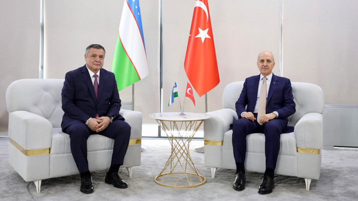 TBMM Başkanı Kurtulmuş, Özbekistan Ali Meclisi Yasama Meclisi Başkanı İsmailov ile görüştü