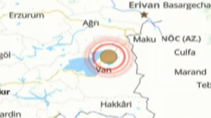 Van'da 5.2 büyüklüğünde deprem meydana geldi