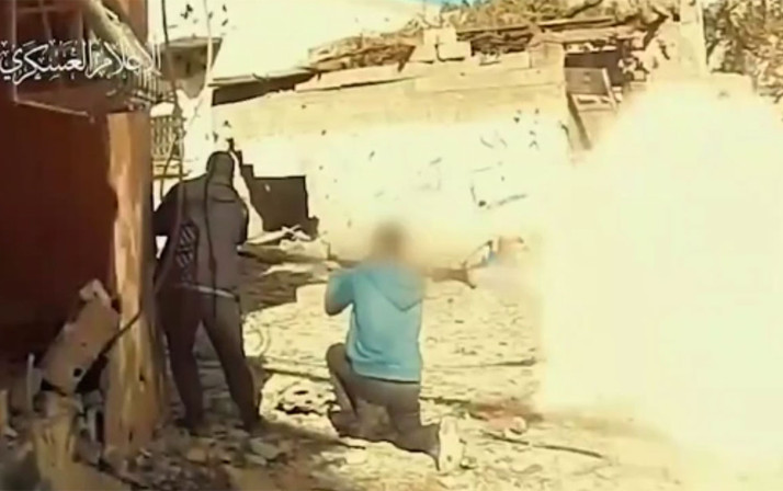 Gazze'de göğüs göğüse çatışma anları! Kassam Tugayları video yayınladı...