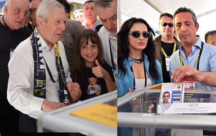 Fenerbahçe Olağan Seçimli Genel Kurulu'nda Aziz Yıldırım ve Ali Koç oylarını kullandı