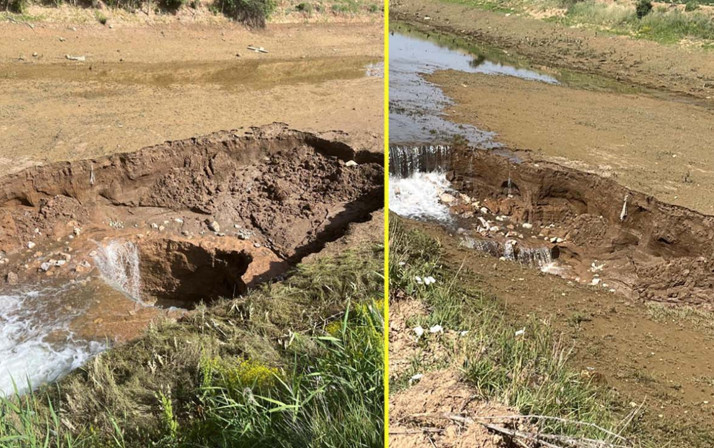 Konya'da 15 metrelik obruk oluştu
