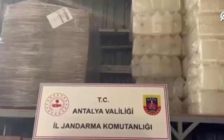 Antalya'da sahte alkol imalatçılarına yönelik operasyonda 7 şüpheli yakalandı