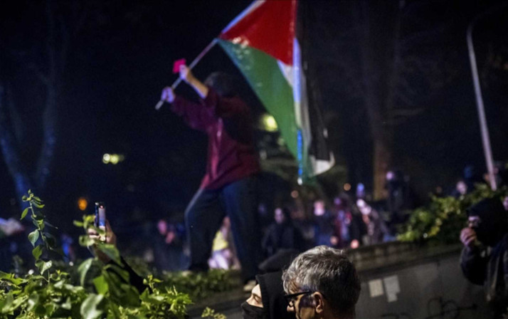 İsrail protestosuna 15 gözaltı