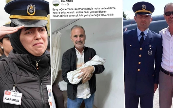 Uçak şehidi Emre Altıok'un ailesinde hüzünlü mutluluk! Şehidin kızı "Gökçe" dünyaya geldi