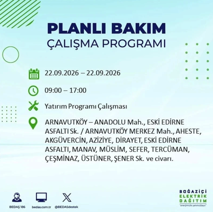 İstanbul iki gün boyunca karanlığa gömülecek! 21-22 Eylül elektrik kesintisi mahalle listesi - Resim: 88