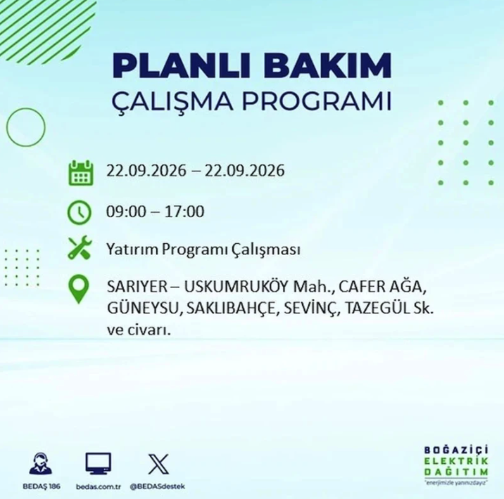 İstanbul iki gün boyunca karanlığa gömülecek! 21-22 Eylül elektrik kesintisi mahalle listesi - Resim: 106
