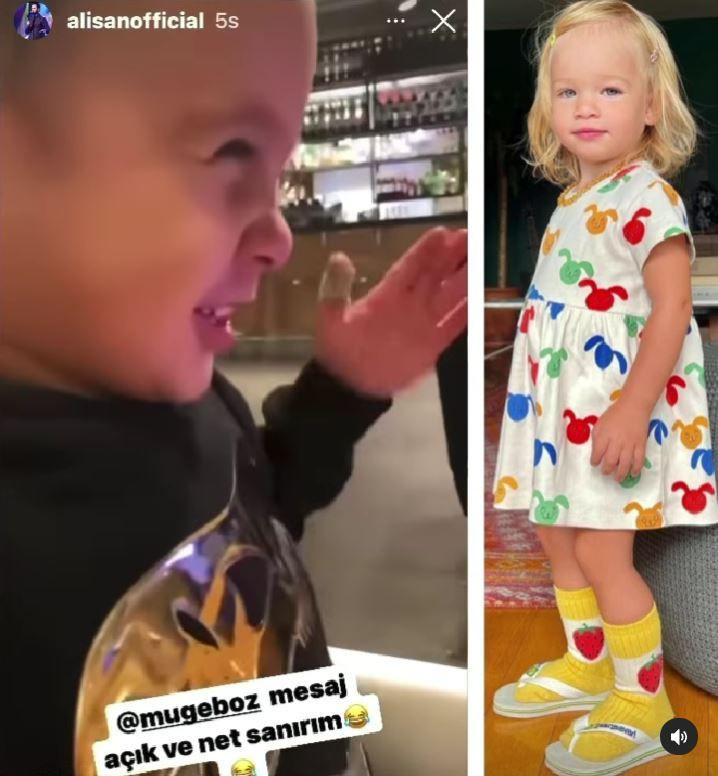 Alişan'ın oğlu Burak'ın Müge Boz'un kızı Vina'ya 'Benimsin' dediği videoya tepki yağdı - Resim: 1