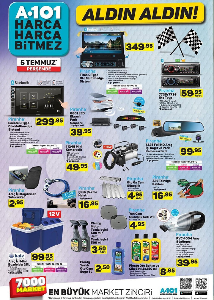 A101 5 Temmuz aktüel indirim kataloğu yeni fırsat broşürü içeriği - Resim: 1