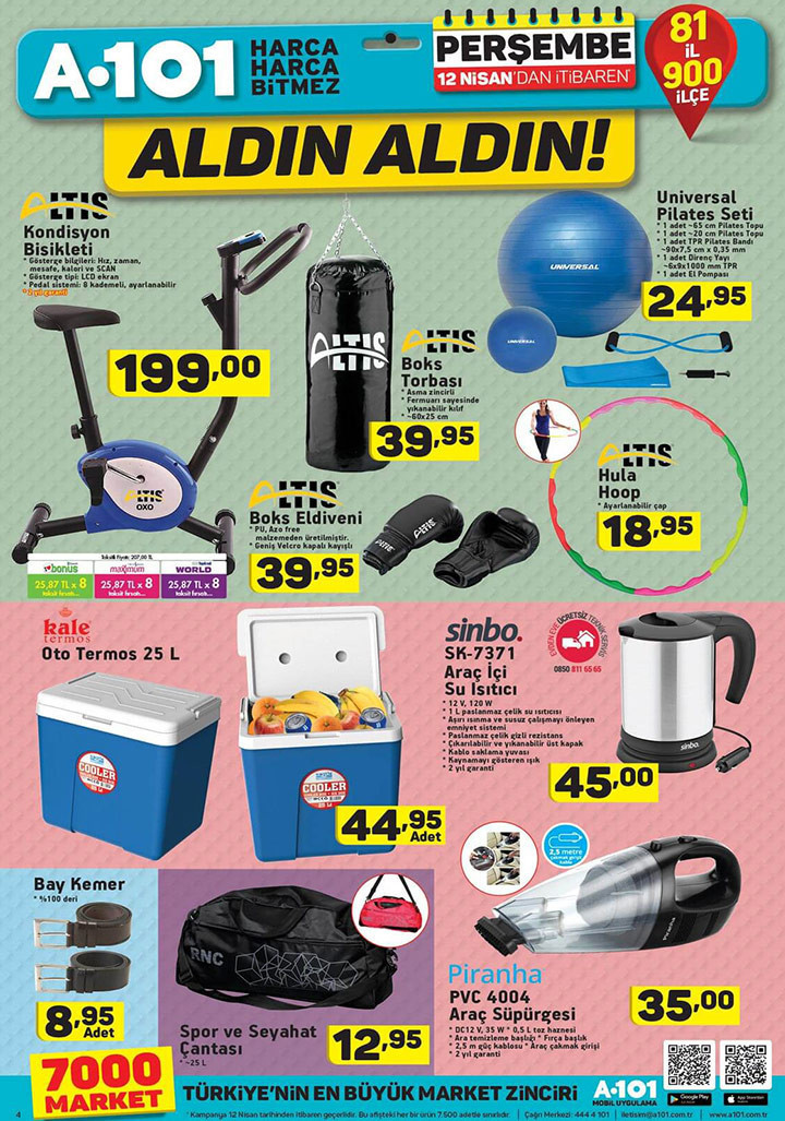 A101 12 Nisan aktüel indirim listesi yeni spot ürünler - Resim: 4