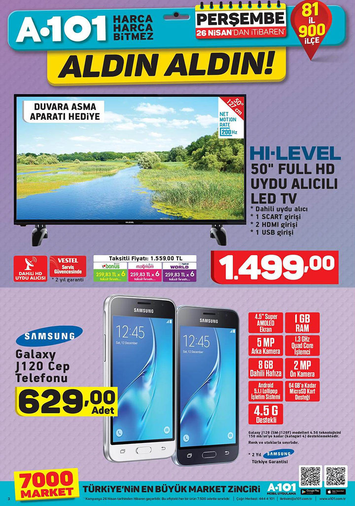 A101 aktüel 26 Nisan indirimli ürünler listesi 8 sayfalık yeni kataloğ - Resim: 3
