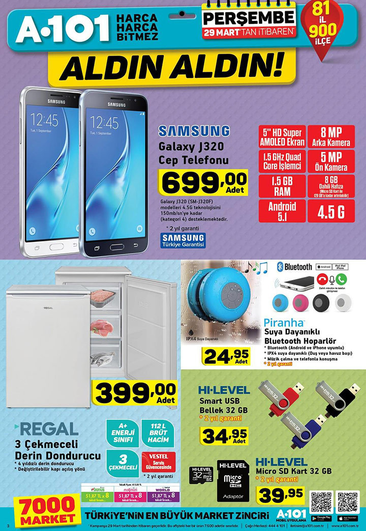 A101 aktüel 29 Mart broşürü yeni indirimli ürünler listesi  - Resim: 1