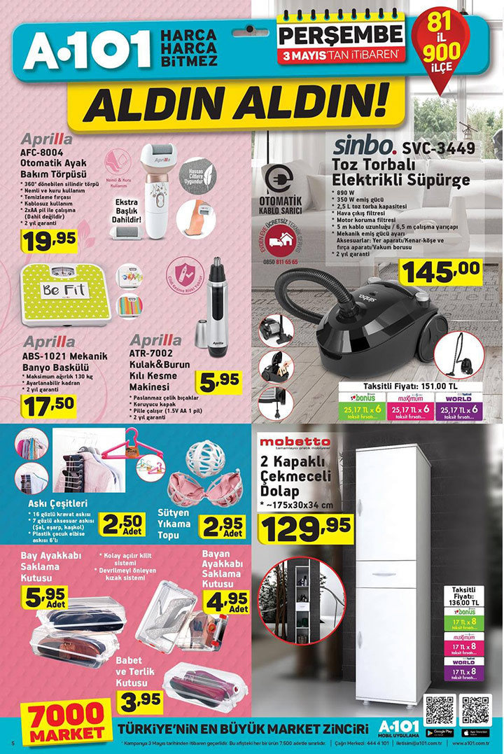 A101 3 Mayıs aktüel ürünler indirim broşürü neler var-2018 - Resim: 2