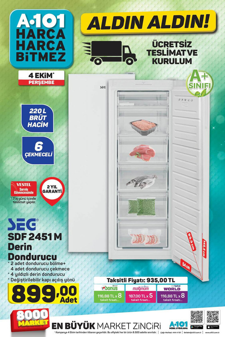 A101 katalog 4 Ekim aktüel ürünler listesi güncel fiyatlar  - Resim: 4