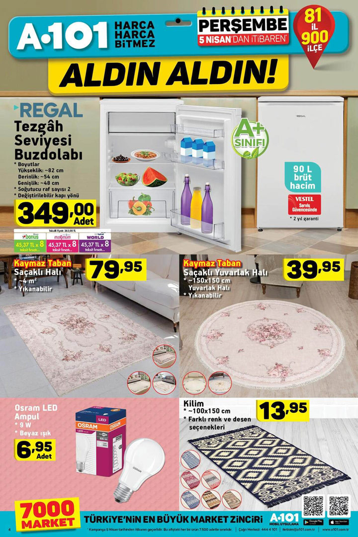 A101 5 Nisan aktüel indirimleri yeni kataloğ listesi  - Resim: 1