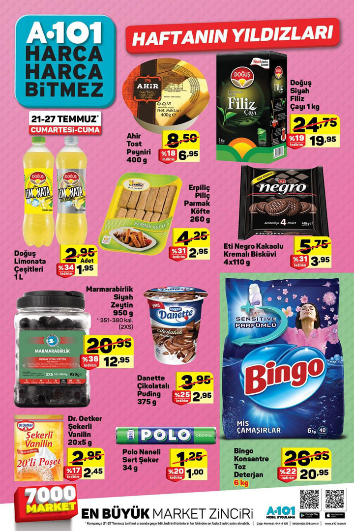 A101 26 Temmuz 2018 aktüel indirim broşürü fiyat listesi - Resim: 1