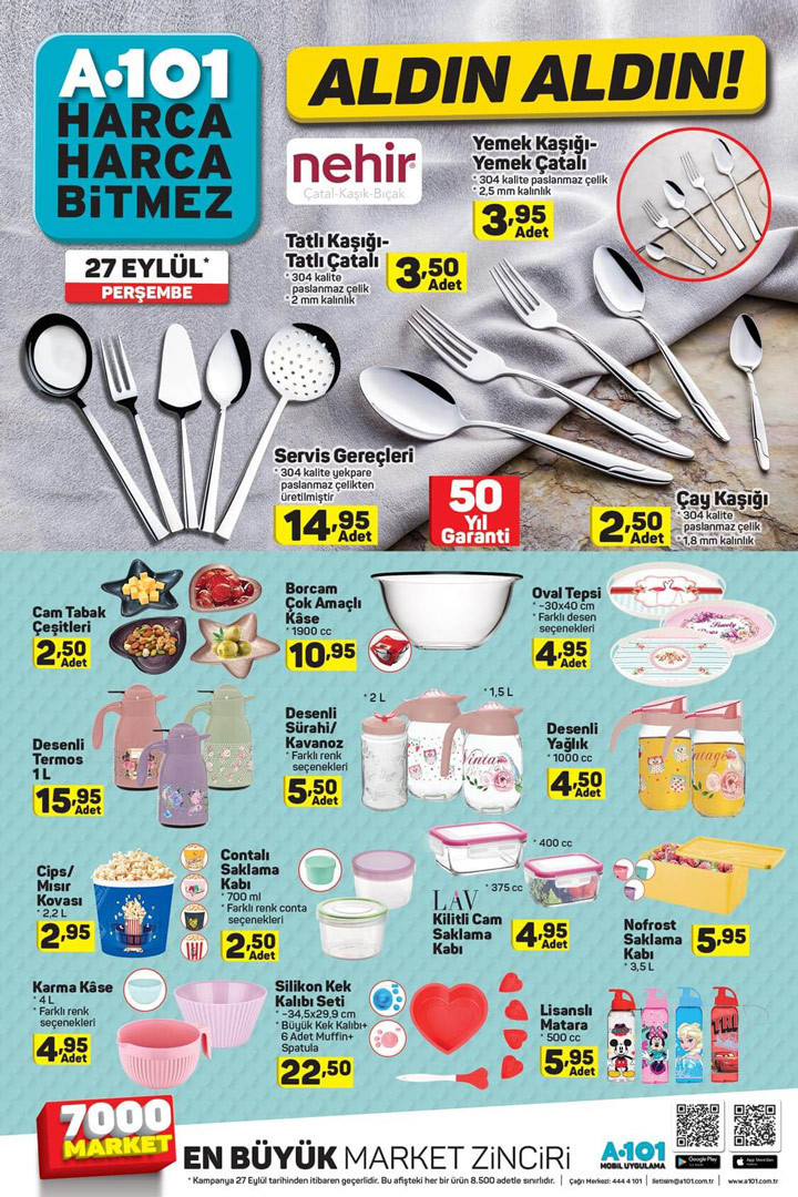 A101 27 eylül katalogu aktüel ürünler fiyat listesi 2018 - Resim: 4