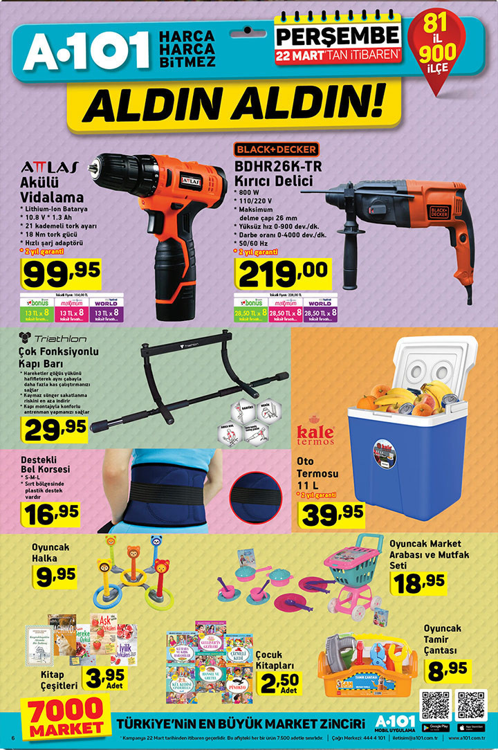 A101 22 Mart indirimi aktüel broşür haftanın yıldız ürünleri kaç para? - Resim: 1