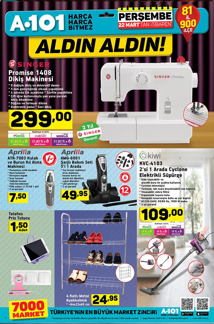 A101 22 Mart indirimi aktüel broşür haftanın yıldız ürünleri kaç para? - Resim: 3