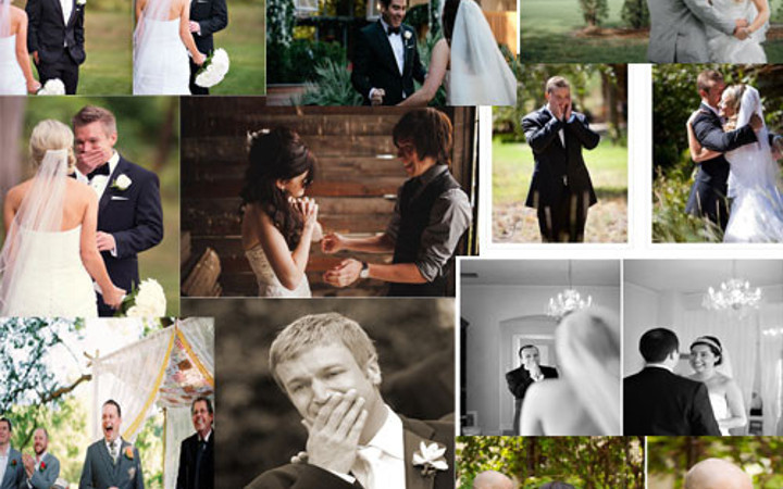 Eşini gelinlikle görünce öyle bir tepki verdi ki... 