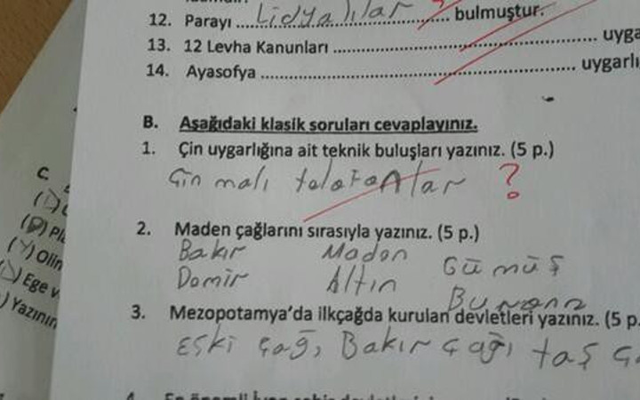 Sınav kağıtlarına öyle bir cevap yazdılar ki...
