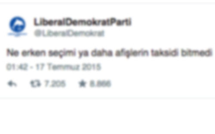 O parti öyle bir tweet attı ki... 