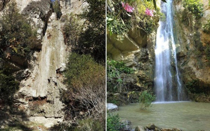 Denizli Karahayıt Şelalesi kurudu