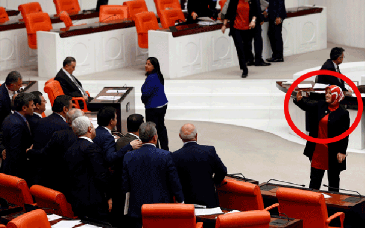 AK Partili kadın vekil CHP'li vekilin telefonunu aldı eline...