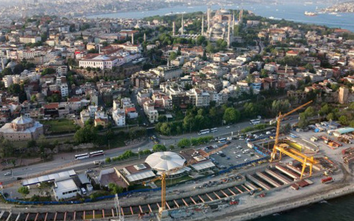 Avrasya Tüneli ilk kez havadan görüntülendi