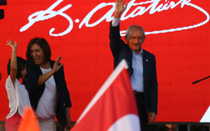 Cumhuriyet ve Demokrasi mitinginden renkli kareler