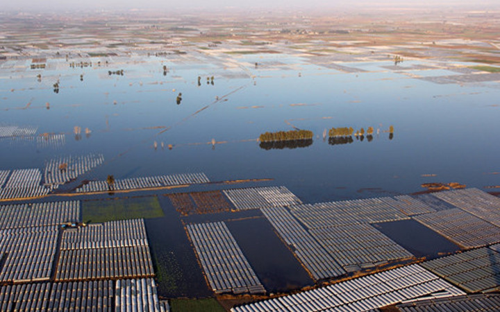 Mersin'deki selin etkisi havadan görüntülendi