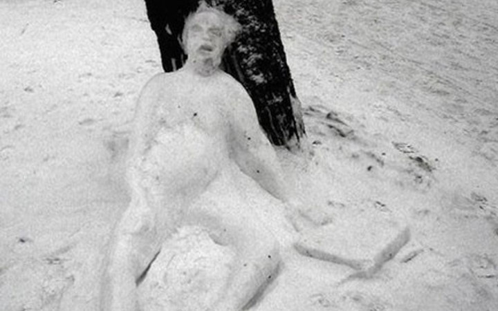 Kardan yaptıklarına bakın! Hava şartlarını sanata dönüştürdüler