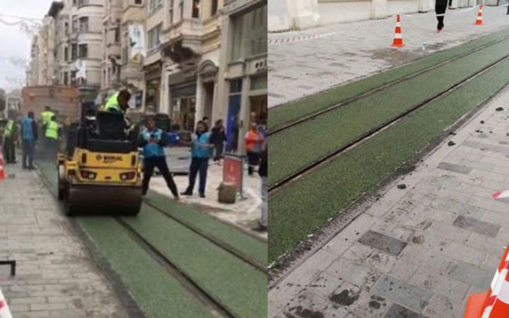 İstiklal Caddesi yeşerdi! Sosyal medya yıkılıyor!