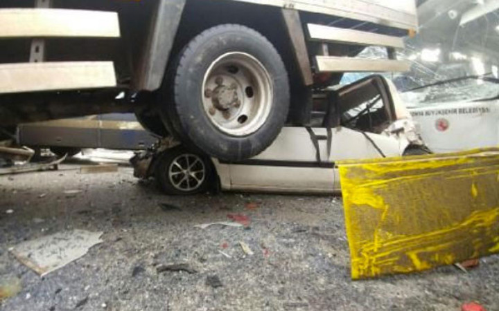 Feci kaza Konya'da 40 araç birbirine girdi