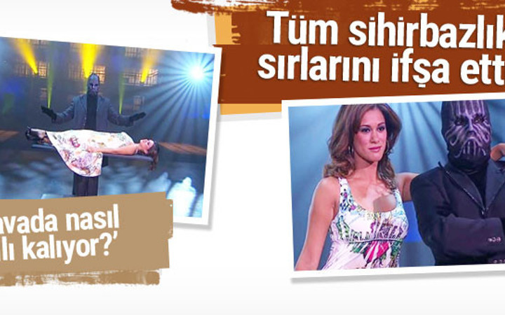 Maskeli sihirbaz hileleri gösterdi nasıl hava asılı kalınıyor?